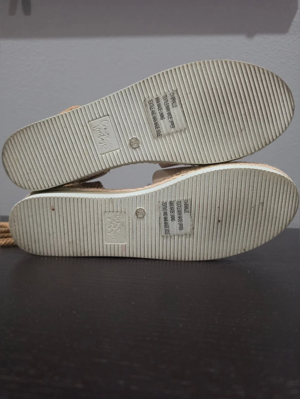 CROWN VINTAGE Brialle Ankle-Tie Espadrilles - Cream Summer Vacation Sandals